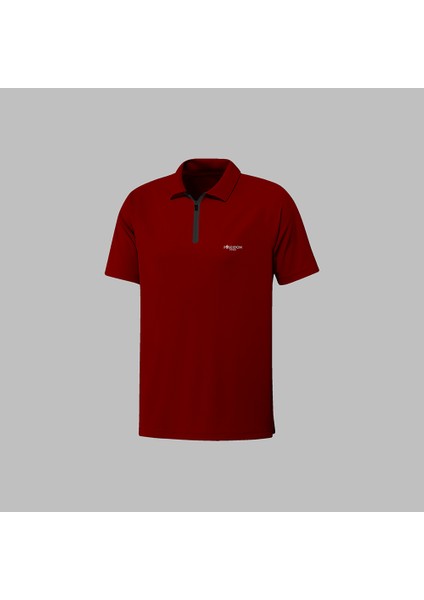 Erkek Bordo Yeni Vision Pro Kumaş Kısa Kol Tişört S-3xl