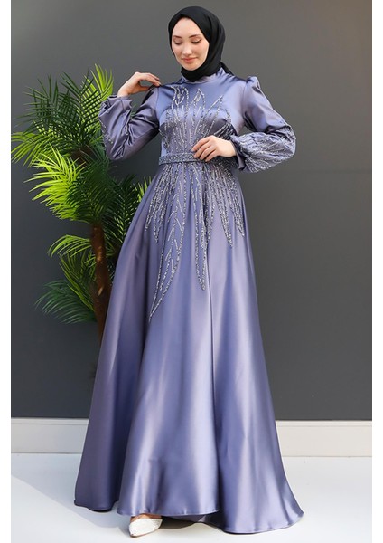 Alina Tesettür Abiye Koyu Gri fırsatları