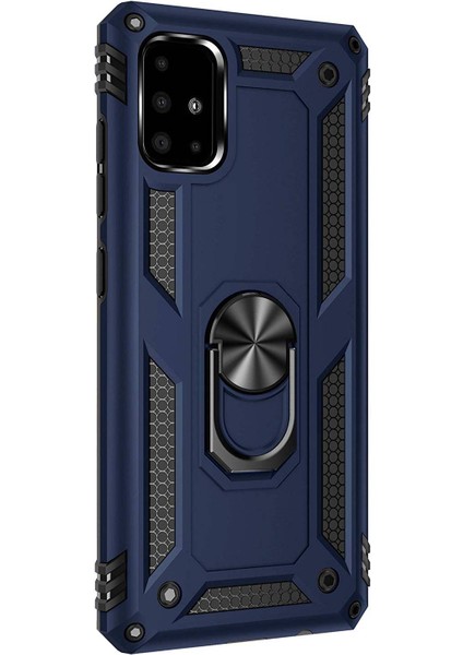 Samsung Galaxy A71 (A715F) Yüzüklü Tank Kılıf Lacivert fiyatları