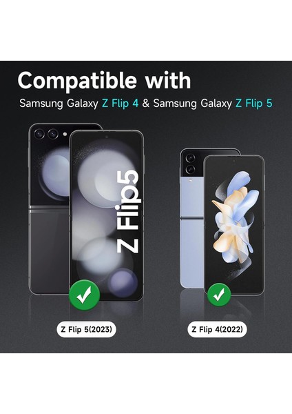 Samsung Galaxy Z Flip 5 ve Z Flip 4 Modelleriyle Uyumlu Hd Netlik Safir Kamera Lens Koruyucu