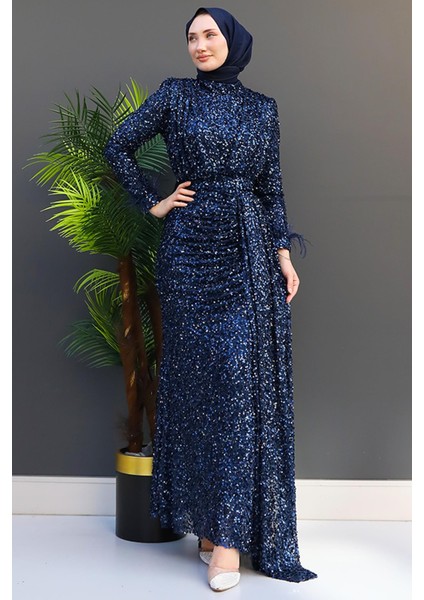 Eslim Tesettür Abiye Lacivert