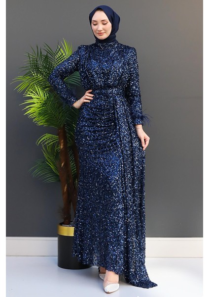 Eslim Tesettür Abiye Lacivert fırsatları