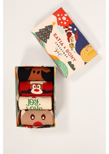 Tekno Trust 4'lü Paket New Year Box Art Soket Çorap Desenli fiyatları