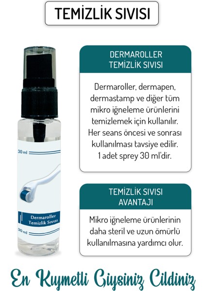 Dermaroller Temizlik Sıvısı Dermapen Dermastamp Dezenfekte Spreyi 30 ml