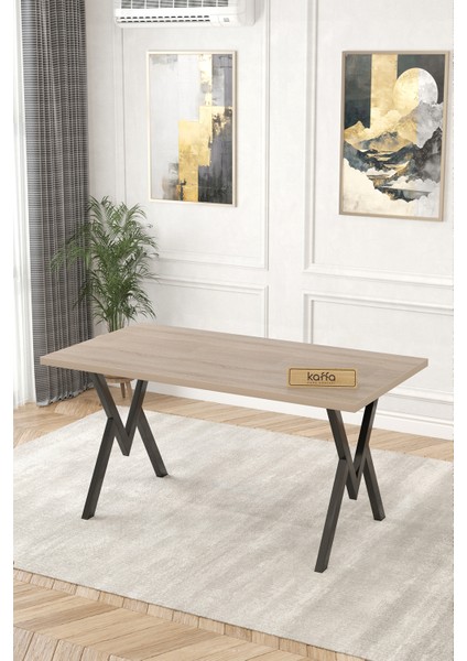 Rath Sonomo 80x140 Sabit Mutfak Masası Yemek Masası Masa Sandalye Takımı 6 Antrasit Sandalye