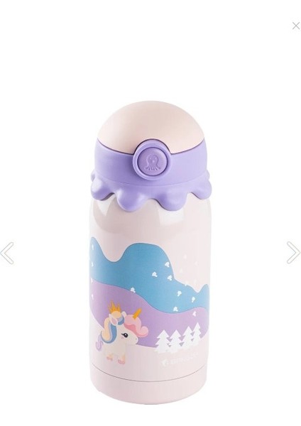 Unicorn Desenli Çantalı Paslanmaz Çelik Çocuk Termosu 350 ml Pembe fiyatları