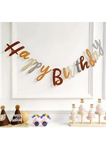Karamel Happy Birthday Banner Yazı