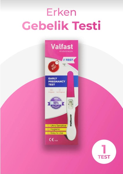 Erken Gebelik Testi Hızlı Hamilelik Testi 1 Adet