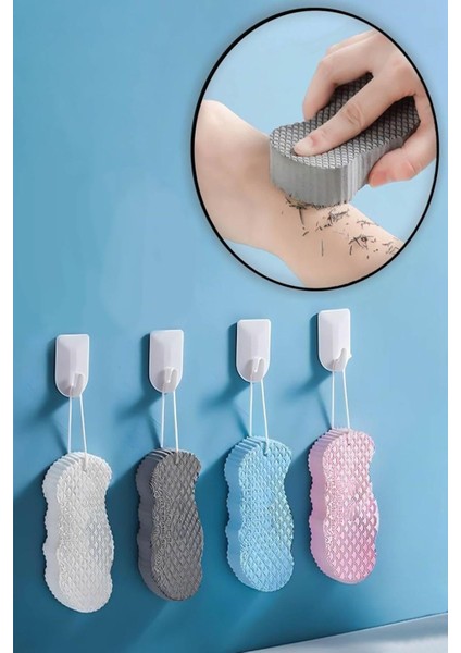 3D Sihirli Banyo Ölü Deri Sökücü Vücut Duş Süngeri Yoğun Peeling Fırçası ve Masaj Süngeri Lif
