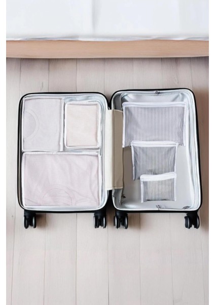 Çizgili Bavul Organizer Valiz Düzenleyici 6 Parça Çamaşır Düzenleyici Organizer Hurç fiyatları