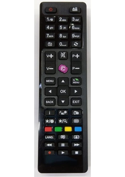 Vestel Seg Regal Fınlux Techwood Hi-Lewel Kumanda Mor Tuşlu LCD LED Smart 4K Tv Kumandası