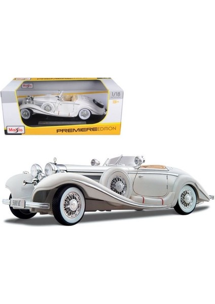 1:18 Mercedes 500K Spc. Roadster Koleksiyonluk Metal Model Araba