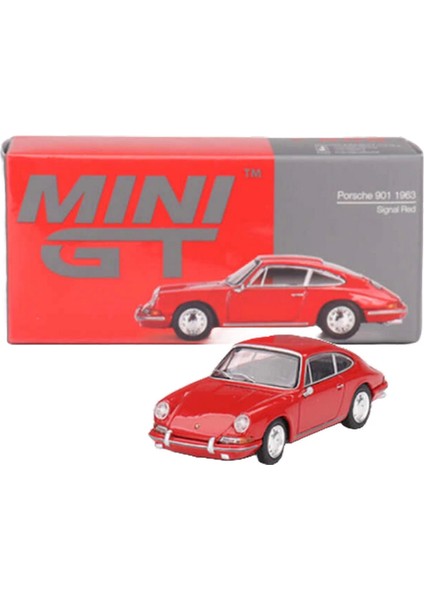 Mini Gt 1/64 Porsche 901 1963 Signal Red Koleksyionluk Metal Model Araba