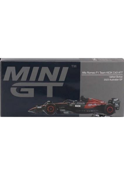 Mini Gt 1/64 Alfa Romeo C43 #77 Valtteri Bottas 2023 F1 2023 Australian Gp Koleksiyonluk Metal Model Araba