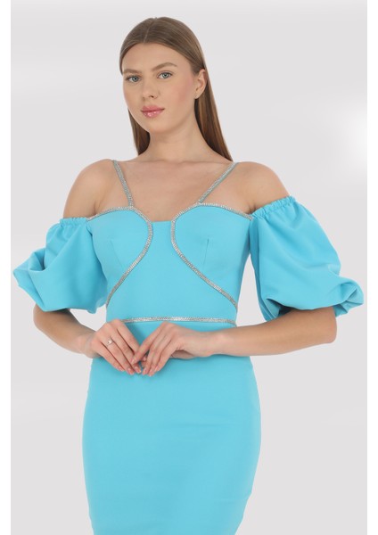 Şerit Aksesuar Özellikli ve Ince Askılı Mini Elbise fırsatları