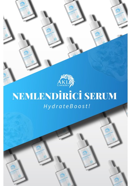 Nemlendirici Dolgunlaştırıcı Canlandırıcı Hyaluronik Asit Renksiz Cilt Serumu | 30 ml.