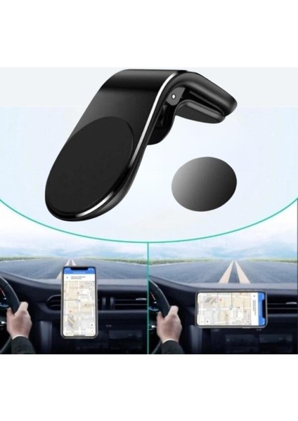 Oto Araç Içi Manyetik Mıknatıslı Mandallı Klima Telefon Tutucu