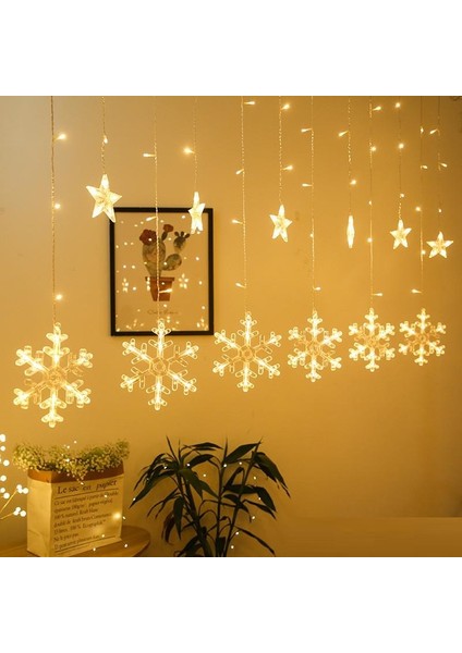 Noel Deklor Işığı Salkım LED Işık Kar Tanesi Salkım Işık Yılbaşı Işığı 220 Volt Eklemeli Fişli Işık fiyatları