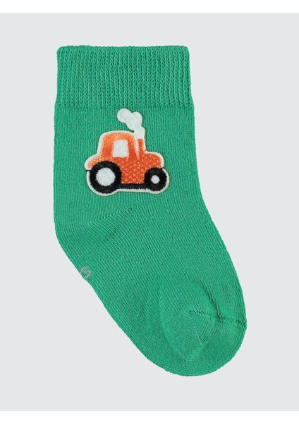 Erkek Bebek Aksesuarlı 2'li Çorap 6-18 Ay Yeşil-Sarı modelleri