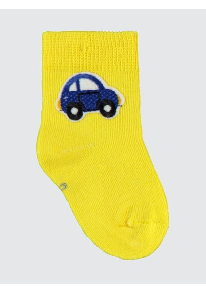 Erkek Bebek Aksesuarlı 2'li Çorap 6-18 Ay Mavi-Sarı modelleri