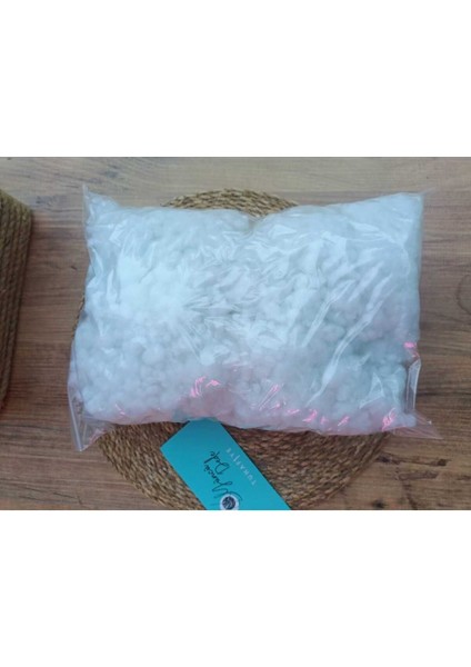 Boncuk Elyaf Silikonlu Doğal Elyaf Amigurimi-Kalpli Yastık Kırlent Doldurmak Için Elyaf 150 gr