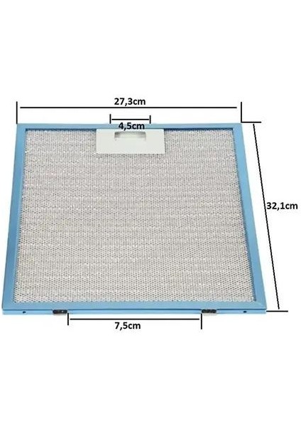 27.3X32.1 cm 273X321 mm Davlumbaz Yağ Filtresi Aspiratör Ocak Yağ Filtresi Alüminyum K2