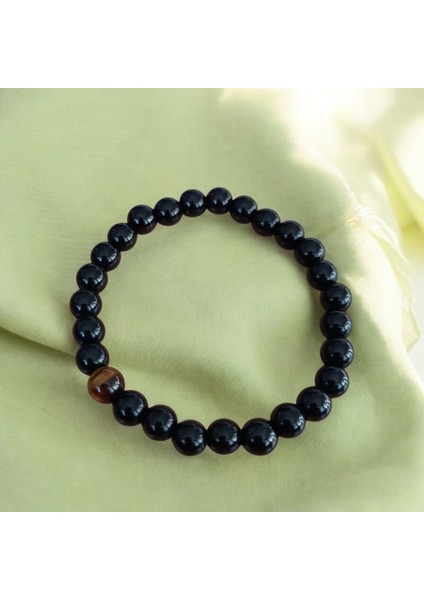 Kaplan Gözü Bileklik Oniks Bileklik Gerçek Doğal Taş Bileklik - Cesaret - Güç - Kuvvet - Başarı Taşı