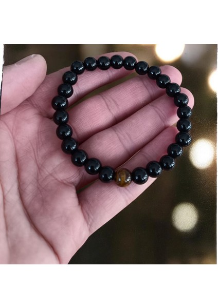 Kaplan Gözü Bileklik Oniks Bileklik Gerçek Doğal Taş Bileklik - Cesaret - Güç - Kuvvet - Başarı Taşı fiyatları