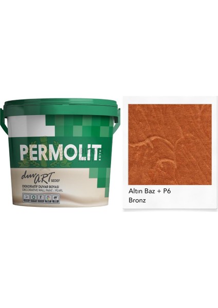Sedefli Dekoratif Duvar Boyası - Ap6 Bronz - 0.75 Lt