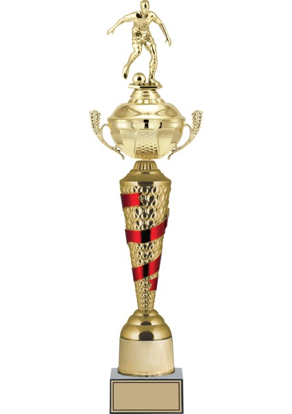 Futbol Figürlü Ödül Kupası-Okul Kupası-Tören Kupası-Turnuva Kupası 56 cm