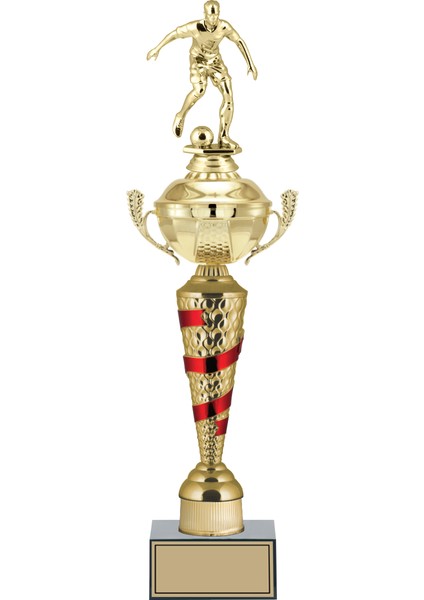 Futbol Figürlü Ödül Kupası-Okul Kupası-Tören Kupası-Turnuva Kupası 47 cm