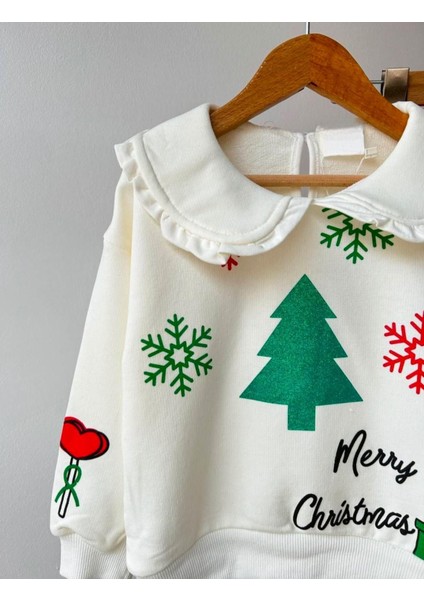 Yeni Sezon Bebe Yaka Damla Düğme Kapamalı Kar Geyik Kalp Yeni Yıl Baskılı Alt Üst Takım Çok Renkli fiyatları