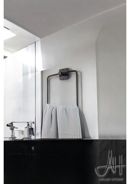 Yapışkanlı Siyah Kare Havluluk Wc Tuvalet Kağıtlık Havlu Askısı Banyo Askısı fiyatları