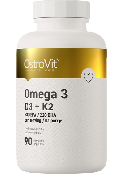 Omega 3 D3+K2 Vitamin 90 Capsules