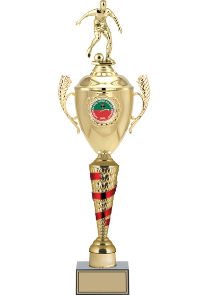 Kişiye Özel Futbol Figürlü Kupa-Okul Kupası-Ödül Kupası-Turnuva Kupası 57 cm