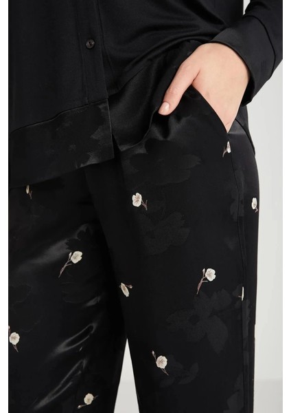 Yumuşak Dokulu Önden Düğmeli Uzun Kol Kadın Pijama Takım 9714 fırsatları