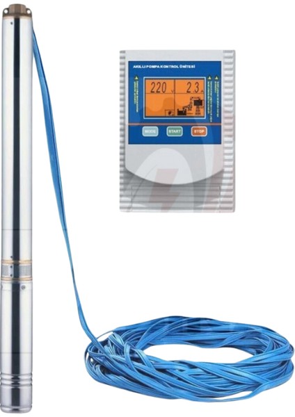 4" 1 Hp 10 Kademe Dalgıç Pompa 30 mt Kablo ve Su Bitince Duran Pano DAHIL(220)