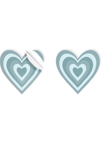 Kuşe Sticker Paketleme & Kargo Etiketi (4X4CM) 48 Adet - Kalp -