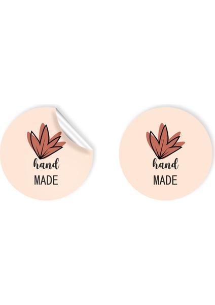 Kuşe Sticker Paketleme & Kargo Etiketi (4X4CM) 48 Adet - Hand Made - 02 -