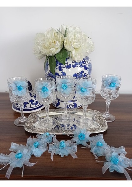 Lohusa Şerbet Kadehi Bardağı Dekoru Süsü, 6 Adet