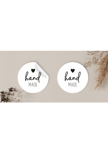 Kuşe Sticker Paketleme & Kargo Etiketi (4X4CM) 48 Adet - Handmade -