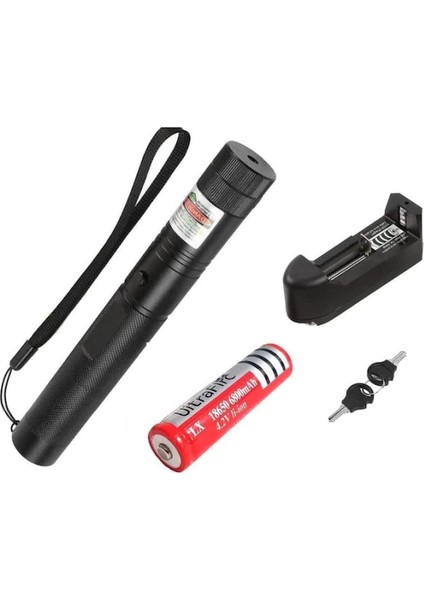 Şarjlı Yeşil Lazer Yakıcı Pointer 15 Km Lazer 1000 Mv (4825)