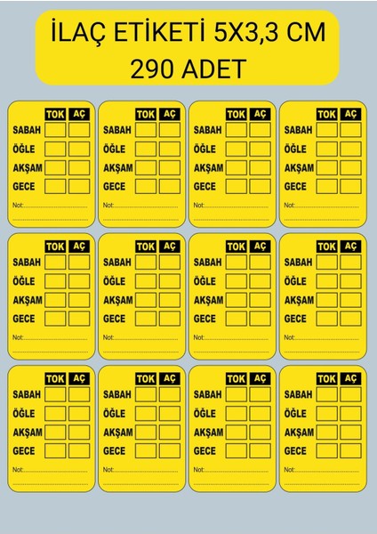 Eczane Ilaç Tarif Etiketi Sticker (5x3,3 Cm) 290 Adet