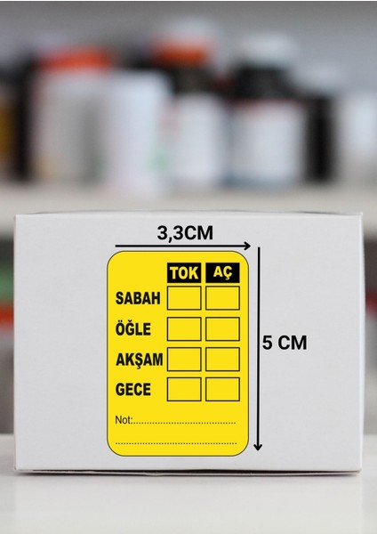 Eczane Ilaç Tarif Etiketi Sticker (5x3,3 Cm) 290 Adet modelleri