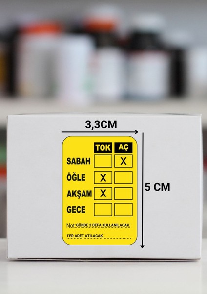 Eczane Ilaç Tarif Etiketi Sticker (5x3,3 Cm) 290 Adet fırsatları