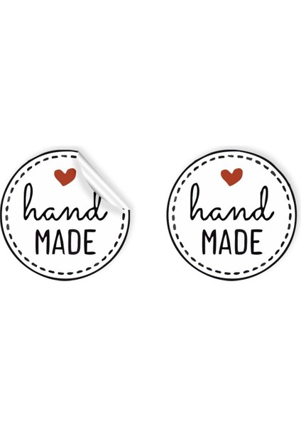 Kuşe Sticker Paketleme & Kargo Etiketi (4X4CM) 48 Adet - Hand Made -