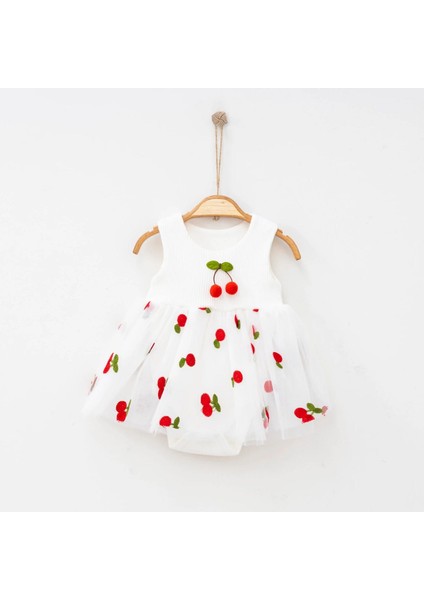 Babyzey Kirazlı Tütülü Bebek Elbise