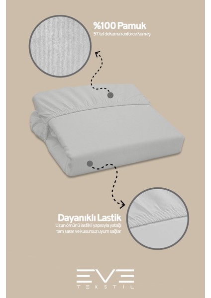 Doğal Pamuk Tek Kişilik Rainforce Kumaş Lastikli Çarşaf ve Yastık Kılıf Set fiyatları