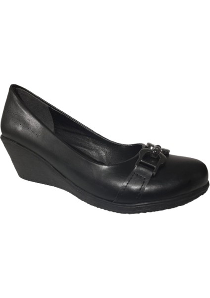 Kadın Siyah Metal Işlemeli Kısa Dolgu Topuklu Abiye Ayakkabı fiyatları