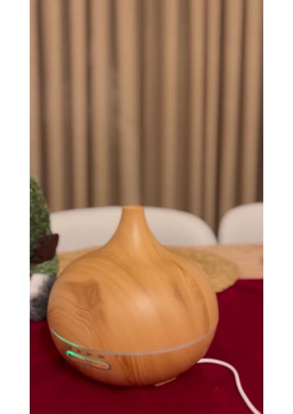 Ahşap Desenli 500ML. Işıklı Hava Nemlendirici Ultrasonik Ortam Nemlendirici Aroma Difüzörü modelleri